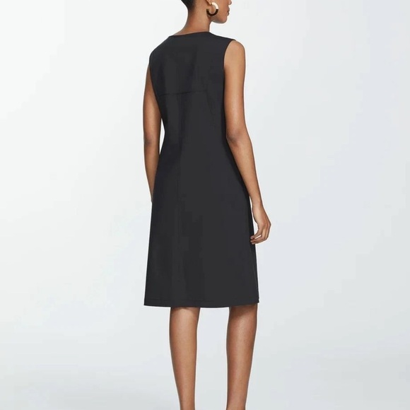 Lafayette 148 New York Audren Sleeveless Zip-Front Shift Dress Work Size 12 NWT - Picture 5 of 9